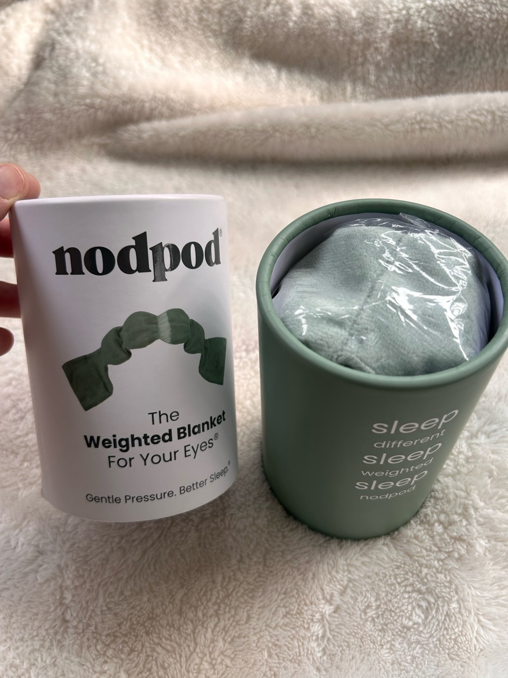 Nodpod Weighted Eye Blanket - Sage Green